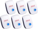 6pcs Ultrasonic Pest Repeller - Indoor Plug; Electronic and Ultrasound Repellent - Insects; Mice; Spiders; Mosquitoes; Bugs Control; Non-Toxic