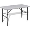 vidaXL Foldable Garden Table 48" HDPE White