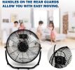 Simple Deluxe 12 Inch 3-Speed High Velocity Heavy Duty Metal Industrial Floor Fans Oscillating Quiet for Home Commercial; Residential; and Greenhouse