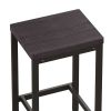 Modern Design Kitchen Dining Table; Pub Table; Long Dining Table Set with 3 Stools; Easy Assembly; Dark Gray