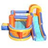 Inflatable Bounce House,Slide Bouncer with Basketball Hoop, Climbing Wall, Large Jumping Area, Ideal Kids Jumper