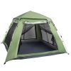 240*240*150cm Spring Quick Open Four-Person Family Tent Camping Tent Green