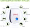 6pcs Ultrasonic Pest Repeller - Indoor Plug; Electronic and Ultrasound Repellent - Insects; Mice; Spiders; Mosquitoes; Bugs Control; Non-Toxic