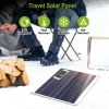 Outdoor Solar Panel 12V 25W Car Battery Charger IP68 Waterproof w/ 3.0A Dual USB Charging Clip Line