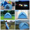 2-3 Person Double-Deck Tow-Door Hydraulic Automatic Tent Free Build Outdoor Tent Blue