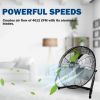 Simple Deluxe 12 Inch 3-Speed High Velocity Heavy Duty Metal Industrial Floor Fans Oscillating Quiet for Home Commercial; Residential; and Greenhouse