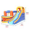 Inflatable Bounce House,Slide Bouncer with Basketball Hoop, Climbing Wall, Large Jumping Area, Ideal Kids Jumper