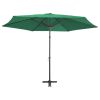 vidaXL Outdoor Parasol with Steel Pole 118.1" Green