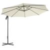 vidaXL Cantilever Umbrella with Steel Pole 118.1" Sand