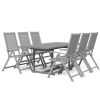 vidaXL 7 Piece Patio Dining Set Solid Wood Acacia