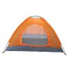 2-Person Double Door Camping Dome Tent Orange & Green