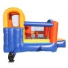 Inflatable Bounce House,Slide Bouncer with Basketball Hoop, Climbing Wall, Large Jumping Area, Ideal Kids Jumper