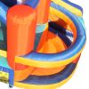 Inflatable Bounce House,Slide Bouncer with Basketball Hoop, Climbing Wall, Large Jumping Area, Ideal Kids Jumper