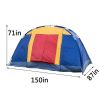 Outdoor 8 Person Camping Tent Easy Set Up Party Large Tent for Traveling Hiking With Portable Bag;  Blue