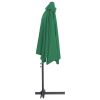 vidaXL Outdoor Parasol with Steel Pole 118.1" Green