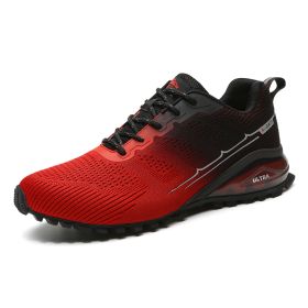 Hiking Shoes Men Trekking Mountain Climbing Boots Backpacking Non-slip Trail Hiking Sneakers Men's Amped Hiking Boots for Male (Color: black red, size: 46)