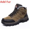 Large Size 48 Hiking Boots Men Summer Winter Outdoor Warm Fur Non Slip Fashion Women Footwear Boys Outdoor Work Ankle Boot Fall