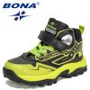 BONA 2021 New Designers Trendy Hiking Sport Shoes Children High Top Teenagers Mountain Climbing Trekking Shoes Child Winter Boot