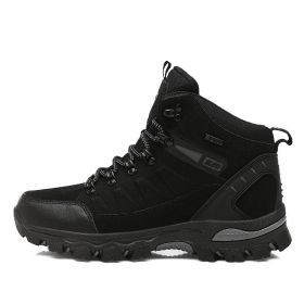 Waterproof Hiking Shoes Men Women Sneakers Mountain Climbing Shoes Outdoor Unisex Sport Hunting Boots Men Trekking Shoes (Color: Black, size: 45)