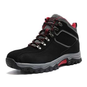 Waterproof Hiking Boots Men Autumn Winter Non-slip Lightweight Breathable Hiking Shoe Outdoor Trekking Hiking Shoes Hunting Shoe (Color: B2024-R, size: 45)