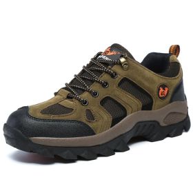 Waterproof Mens Hiking Sneakers Mountain Climbing Shoes Men Outdoor Trekking Sport Shoes Men Non-Slip Hunting Trekking Boots (Color: Dark Grey, size: 38)