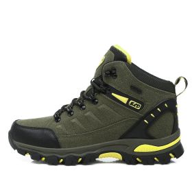 Waterproof Hiking Shoes Men Women Sneakers Mountain Climbing Shoes Outdoor Unisex Sport Hunting Boots Men Trekking Shoes (Color: Army Green, size: 38)