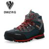 DWZRG Men Hiking Shoes Waterproof Leather Shoes Climbing & Fishing Shoes New Popular Outdoor Shoes Men High Top Winter Boots