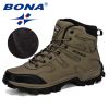 BONA New Designers Nubuck Hiking Boots Krasovki Tactical Shoes Men Outdoor Non-Slip Hiking Shoes Man Mountain Shoes Trendy