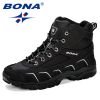 BONA New Trendy Design Men Hiking Shoes Anti-Skid Mountain Climbing Boot Outdoor Athletic Breathable Men Leather Trekking Shoes