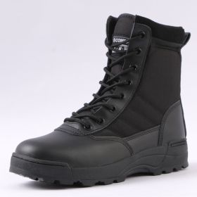 Men Boots Tactical Military Boots Special Force Desert Combat Army Boots Outdoor Hiking Boots Ankle Shoes Men Work Safty Shoes (Color: Black, size: 36)