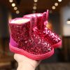 Winter Kids Boots for Girls Snow Boots Children Hiking Shoes Warm Plush Kids Pink Snow Boots Girls Rain Boots Running Shoes