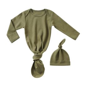 Baby Sleeping Bag Hat Set Spring Summer Baby Sleepwear Anti-Kicker Surprise Jump Swaddling Clothes (Size/Age: S (0-1Y), Color: Green)