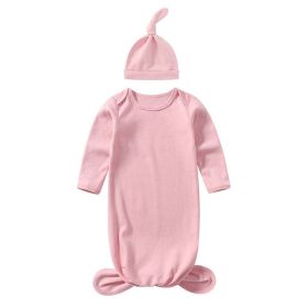 Baby Sleeping Bag Hat Set Spring Summer Baby Sleepwear Anti-Kicker Surprise Jump Swaddling Clothes (Size/Age: S (0-1Y), Color: pink)