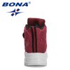 BONA 2022 New Designers Hiking Boots Kids Outdoor Sneakers Boys Girls Ankle Trekking Shoes Children Winter Plush High Top Shoes