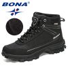 BONA 2022 New Designers Nubuck Hiking Shoes Men Trekking Tourism Camping Shoes Man Plush Warm Winter Anklt Boots Masculino Comfy