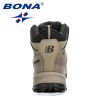 BONA 2022 New Designers Nubuck Hiking Boots Men Winter Shoes Walking Climbing Mountain Sport Boots Man Plush Warm Snow Footwear