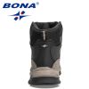 BONA 2022 New Designers High-Top Hiking Boots Men Action Leather Outdoor Wear-Resistant Non-Slip Snow Shoes Man Ankle Boots Soft