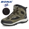 BONA 2022 New Designers Nubuck Shoes Men Outdoor Sports Tactical Male Boots Hiking Mountain Shoes Man Camping Climbing Footwear