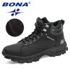 BONA 2022 NewDesigners Nubuck Sports Tactical Boots Men Hiking Mountain Shoes High Top Plush Tactical Footwear Masculino Comfy