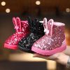 Winter Kids Boots for Girls Snow Boots Children Hiking Shoes Warm Plush Kids Pink Snow Boots Girls Rain Boots Running Shoes