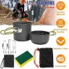 Outdoor Hiking Picnic Camping Cookware Set Picnic Stove Aluminum Pot Pans Kit