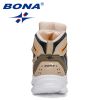 BONA 2022 New Designers Trendy Boots Winter Snow Boots Children Sport Hiking Shoes Boys Girls High Top Sneakers Plush Footwear