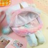 Girls Cute Plush Unicorn Backpack Fluffy Cartoon Schoolbags Birthday Gifts