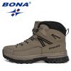 BONA 2022 New Designers Classics Winter Snow Boots Men Action Leather Super Warm Ankle Boots Man Hiking Boots Plush Shoes Male