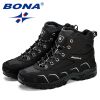 BONA New Trendy Design Men Hiking Shoes Anti-Skid Mountain Climbing Boot Outdoor Athletic Breathable Men Leather Trekking Shoes