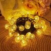 39ft 100 Big Bulb Solar Crystal Ball; Bubble Light String; 1inch Waterproof Solar Outdoor Light Strip; 8 Lighting Modes; Solar Light String For Garden