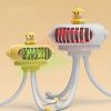 1pc Octopus Small Fan; USB Portable Fan; Gripping Fan; Stroller; Mosquito Repellent; Mobile Phone Holder; Hand-held Mini Fan