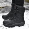 Comfort Beige Outdoor Hiking Boots Couple Men Trekking Shoes Women Big Size Military Tactical Boots For Men hiking sheos snow bo