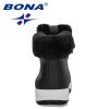 BONA 2020 New Designers High Top Snow Boots Children Winter Thick Plush Warm Non-Slip Boots Big Girls Boys Hiking Footwear Kids