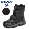 BONA 2022 New Designers Snow Boots For Boys High Top Sneakers For Girls Winter Hiking Sport Shoes Fashion Ankle Boots Children